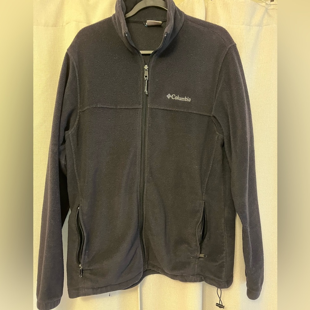 Men’s Large Black Columbia Fleece Full Zip